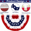 3 Banderas Americanas Plisadas 3x6ft Exteriores