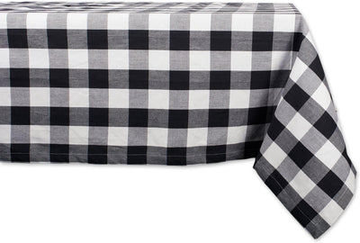 Mantel clásico de granja 52x52pulg color blanco y negro