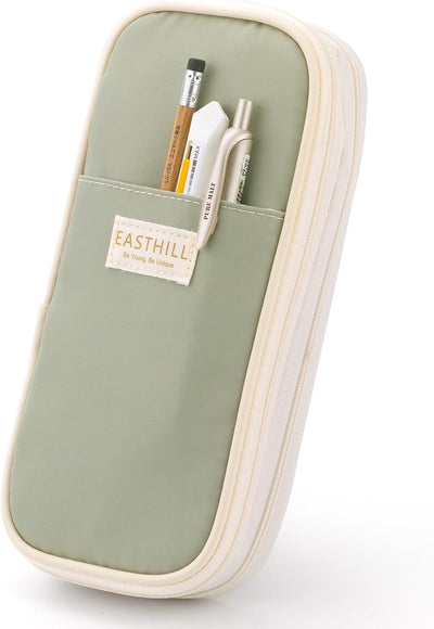 Estuche lápices grande para niñas adolescentes verde