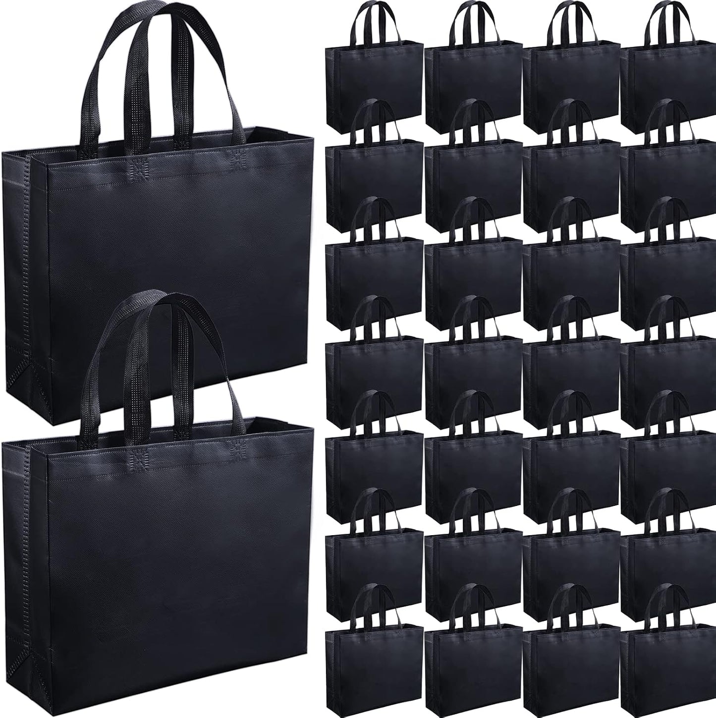 30 Bolsas Regalo Reutiliz. Negro 12.6x9.84x3.94"