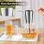 Infusor té acero inox 18/8 con asas silicona color rosa