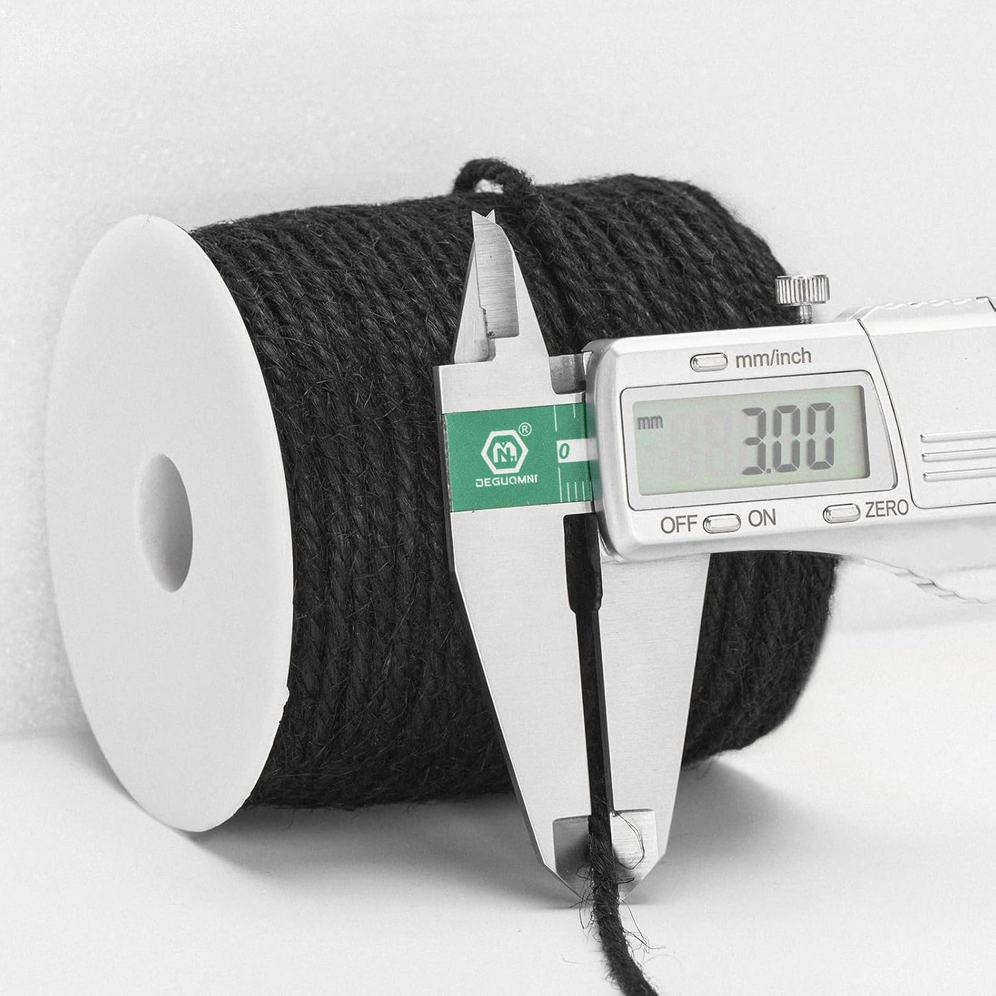 Cuerda yute 0.118pulg negro 328ft resistente manualidades