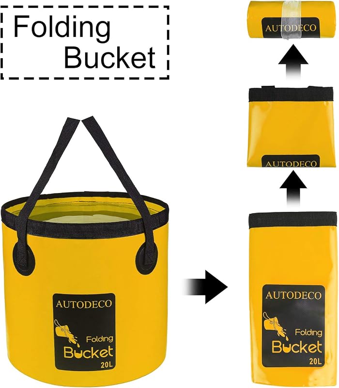 Cubo plegable contenedor 5gal 20L lavabo portátil
