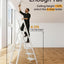 Escalera 6 escalones aluminio ligero plegable 12ft color