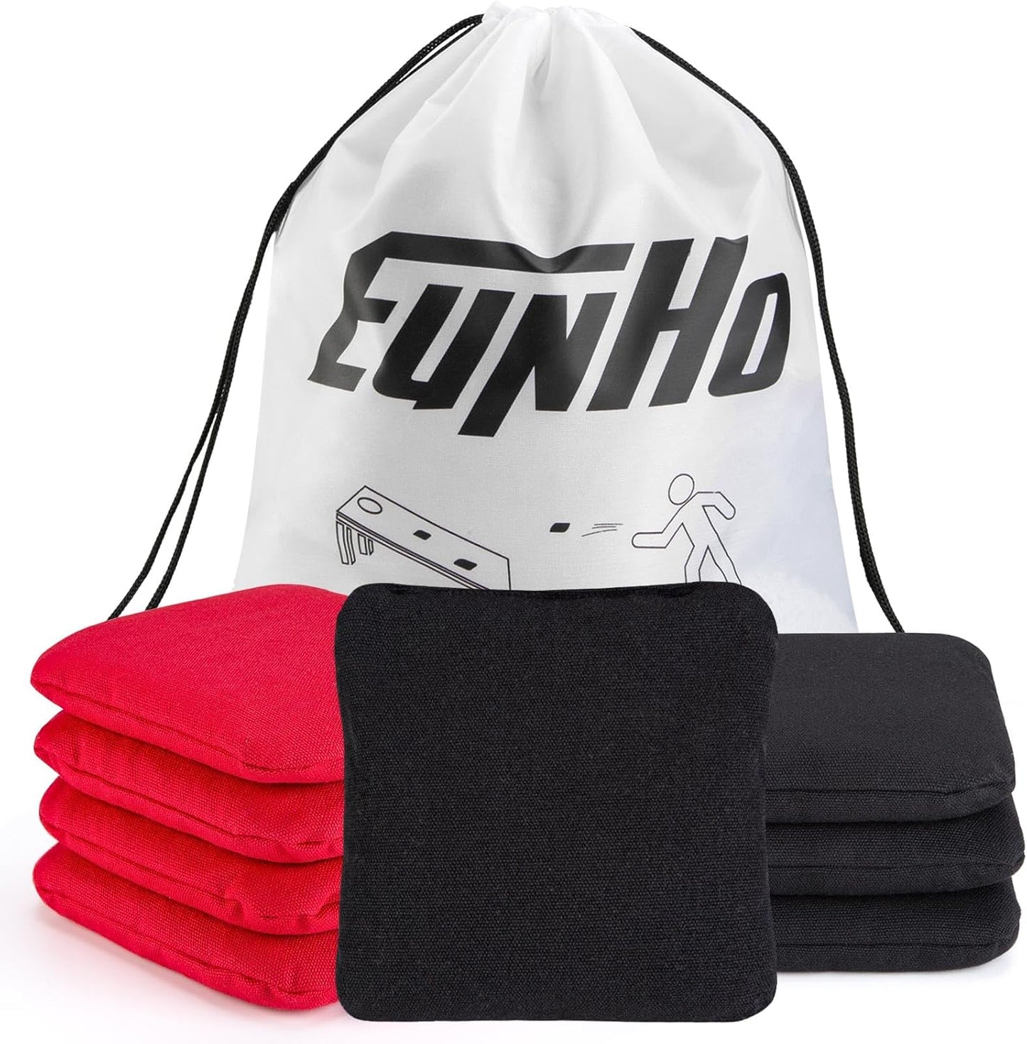 Set 8 bolsas frijoles Cornhole resistentes con transporte