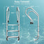 Escalera piscina 3 escalones acero inox antiderrap