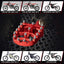 Estriberas aluminio 7075 CNC para Surron Light Bee X Rojo