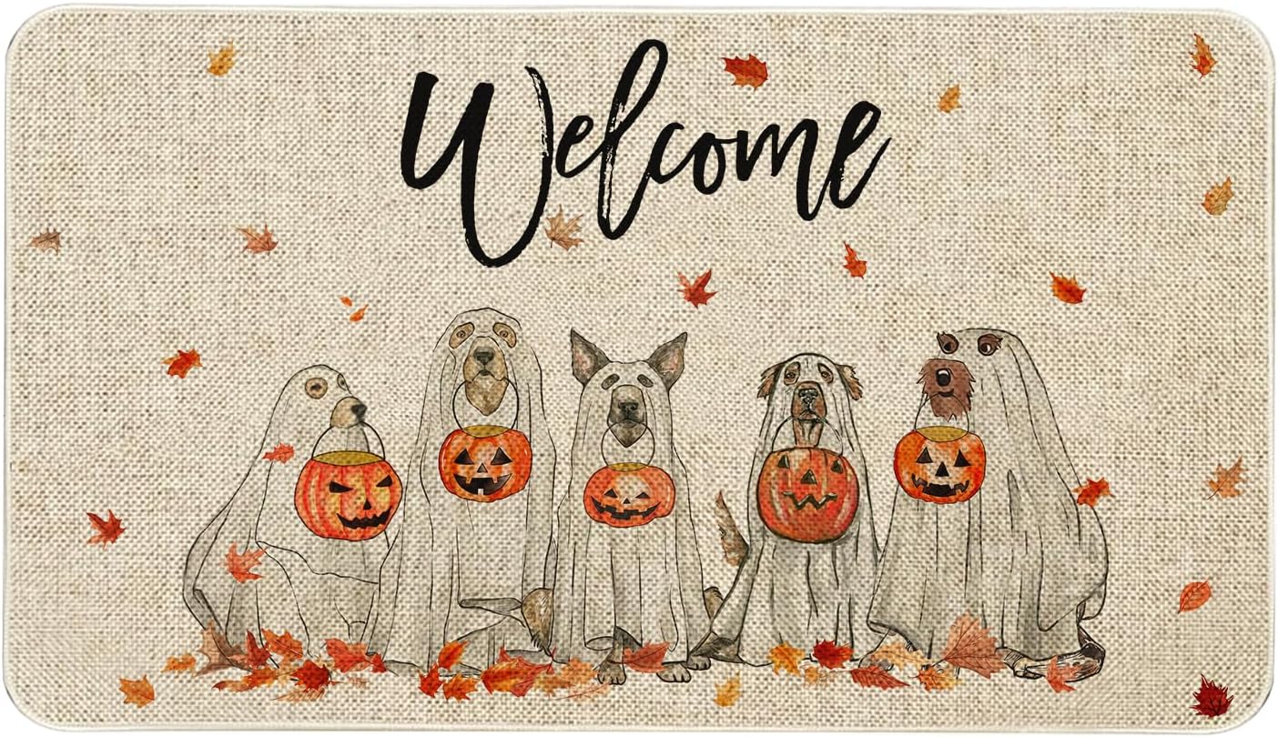 Tapete puerta otoño 30x17pulg antiderrap Halloween