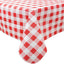 Mantel cuadros buffalo 52x70pulg plástico blanco rojo
