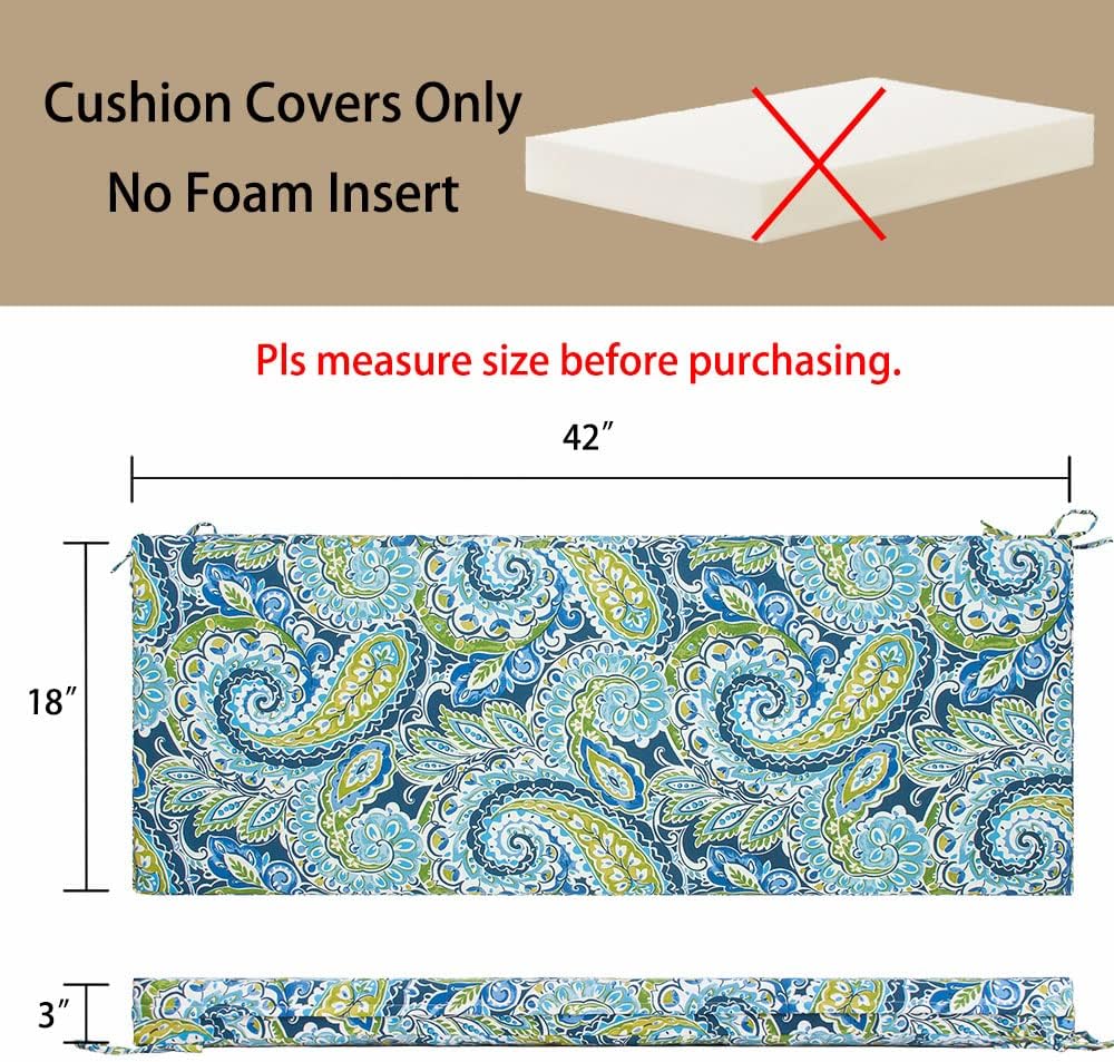 Funda cojín patio 42x18" resistente agua y decoloración