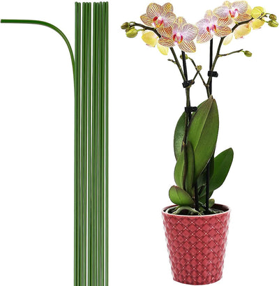 Estacas orquídea plástico 15-3/4pulg soporte flexible verde