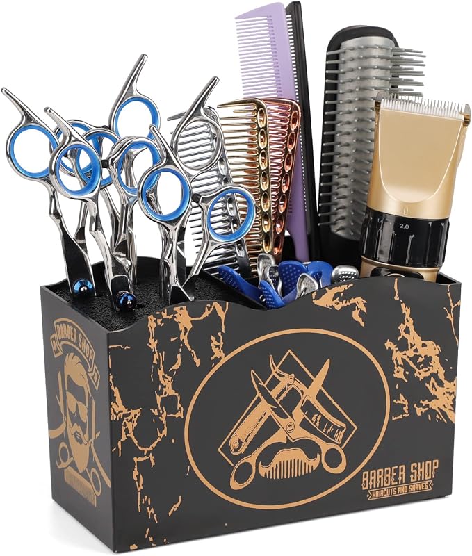 Soporte profesional para tijeras y cepillos de peluquería