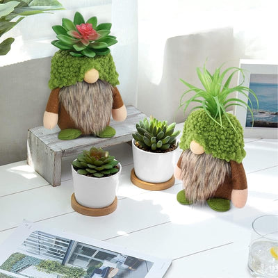 Gnomos de felpa escalonada decoración primavera hogar oficina