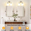 Apliques baño modernos 2 luces níquel cepillado vidrio