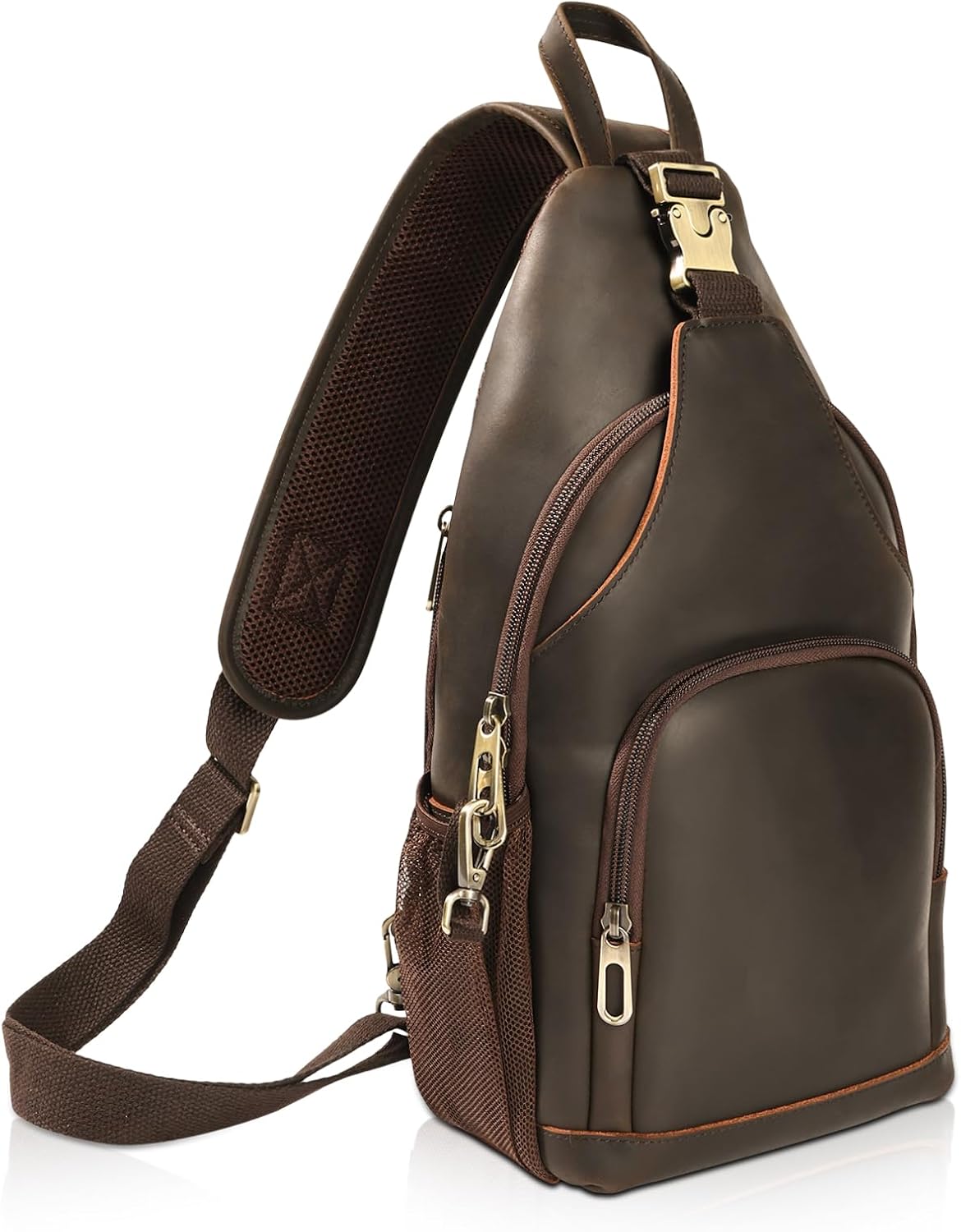 Bolso hombro cuero vintage antirrobo casual