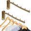 2 Pzas Gancho Acero Inox para Colgar Ropa 5 Ganchos Dorado