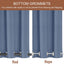 2 Cortinas exteriores resistentes al viento 105xL azul