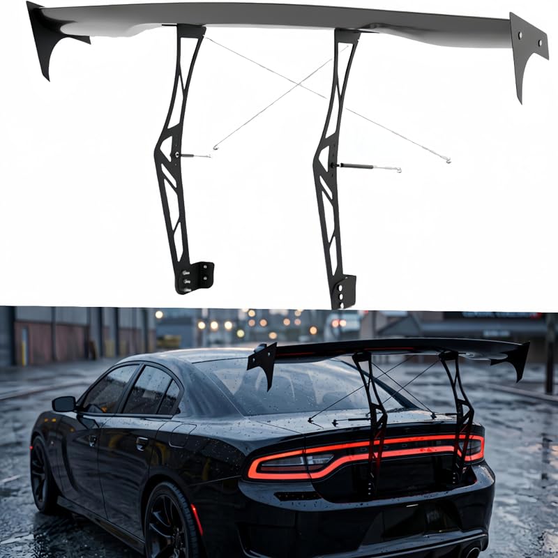 Alerón trasero 56" estilo carreras Dodge Charger negro