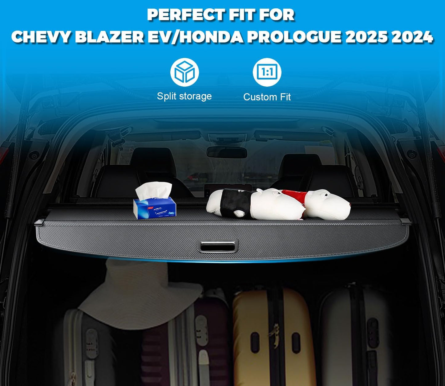 Cubierta carga Honda Prologue/Chevy Blazer EV 2024-25 negro