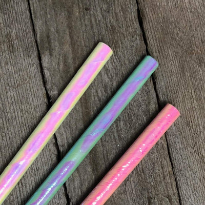 Pajitas aluminio iridiscente fiesta 7.75pulg pack 100