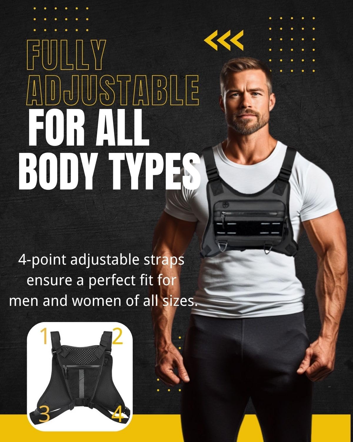 Bolsa pecho al aire libre hombre