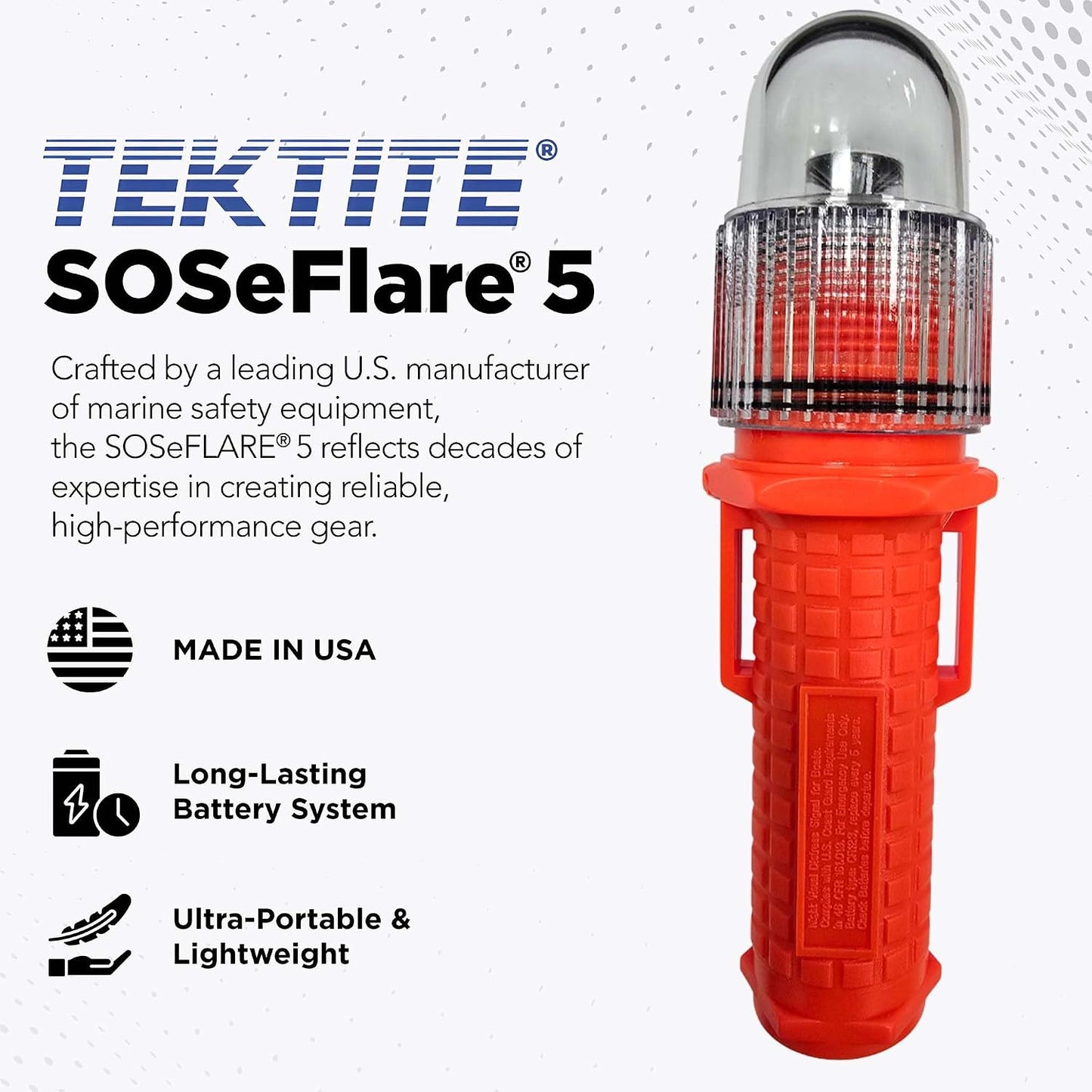 Señal de emergencia SOS marina LED impermeable