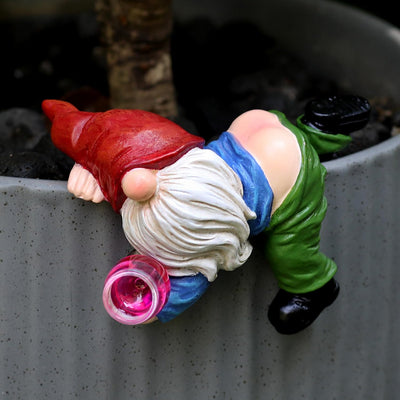 Figuras gnomo resina colgantes para maceta decoración jardín