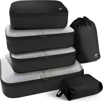 6 Pzas Cubos Embalaje Ligeros para Viaje Organizadores Maleta