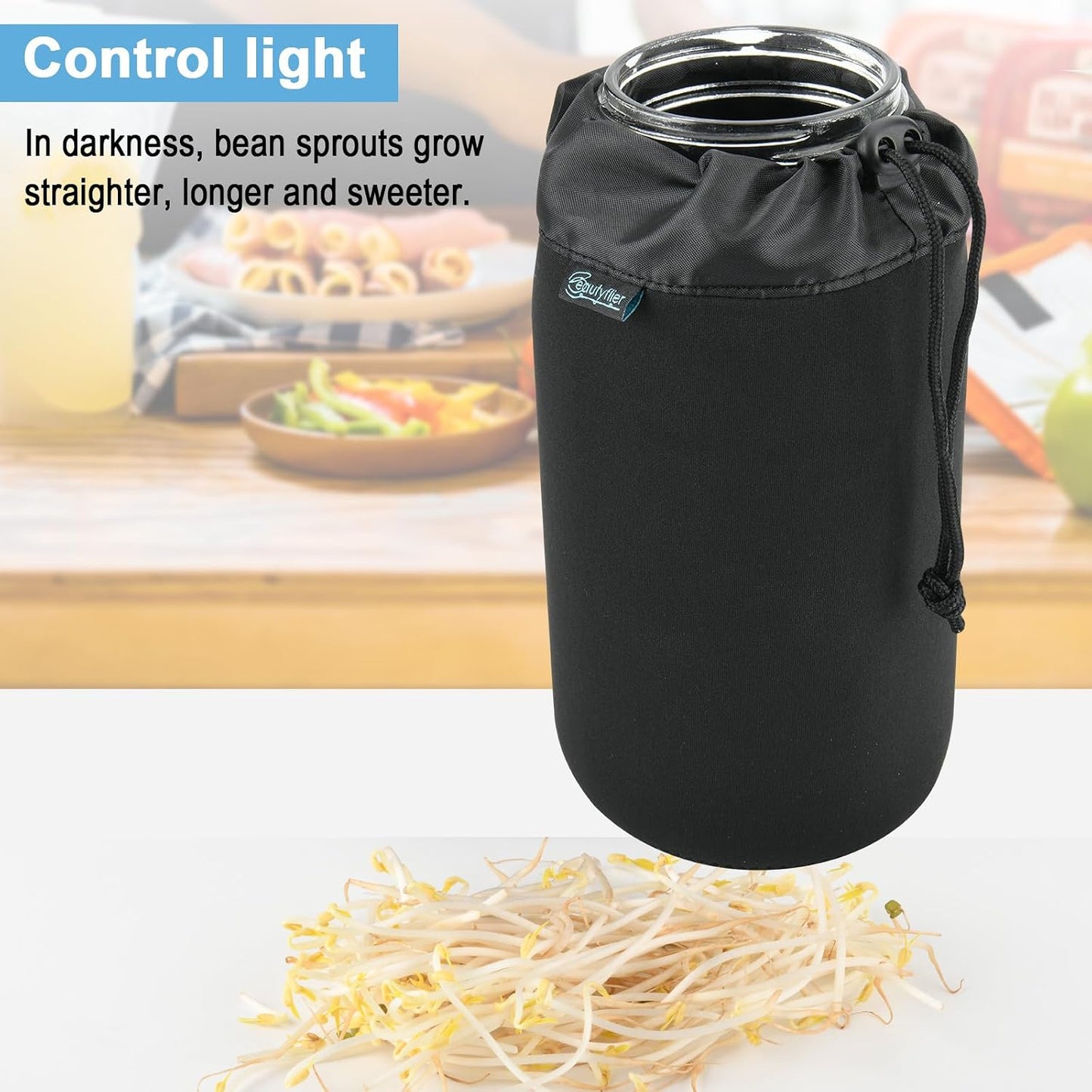 Fundas sombra boca ancha 64oz tarros masón vidrio