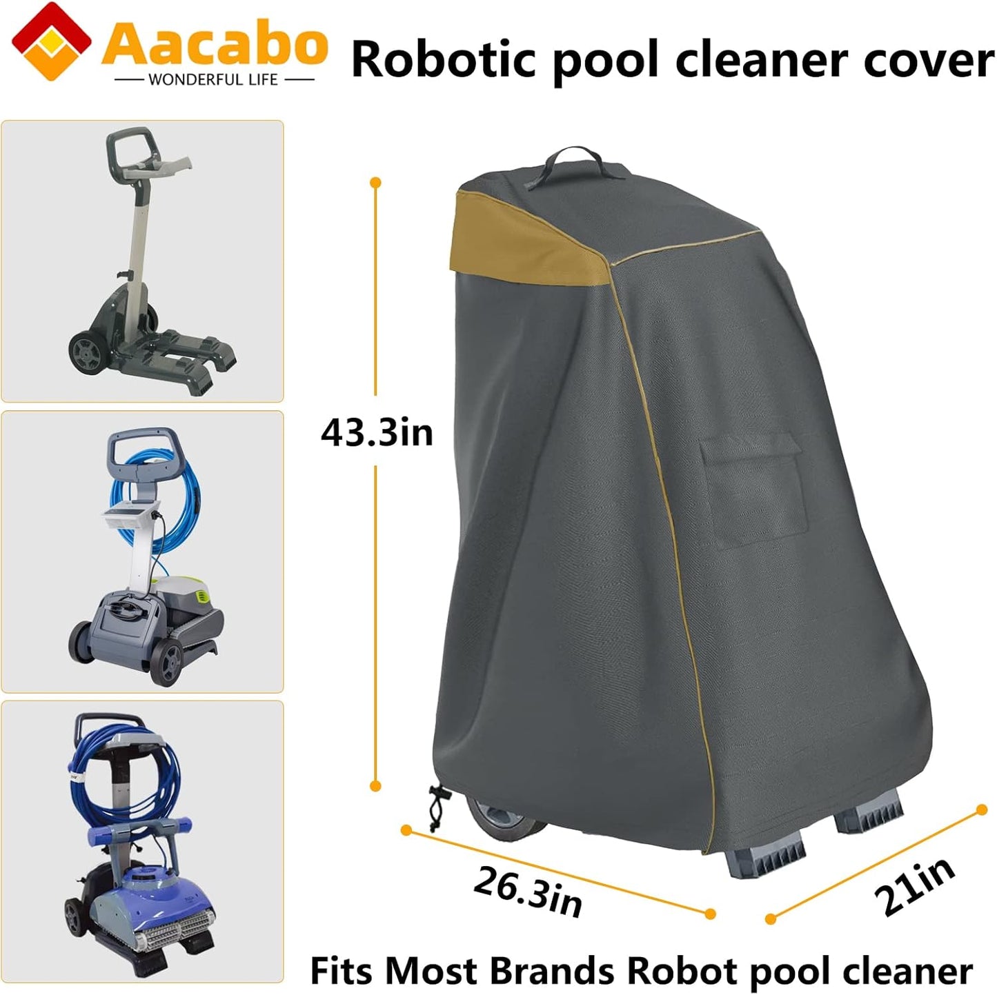 Cubierta robótica para limpiadores de piscinas impermeable