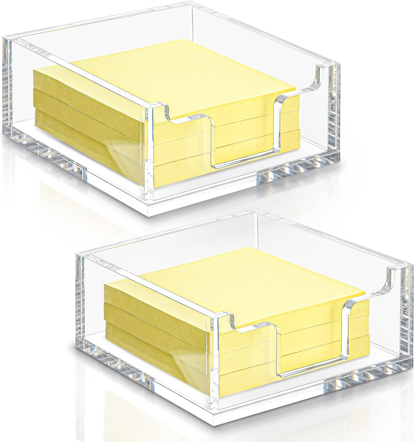 Soporte notas adhesivas acrílicas 3.94x3.94" transparente