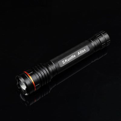 Linterna LED aluminio zoom 1000lm batería policial emergencia