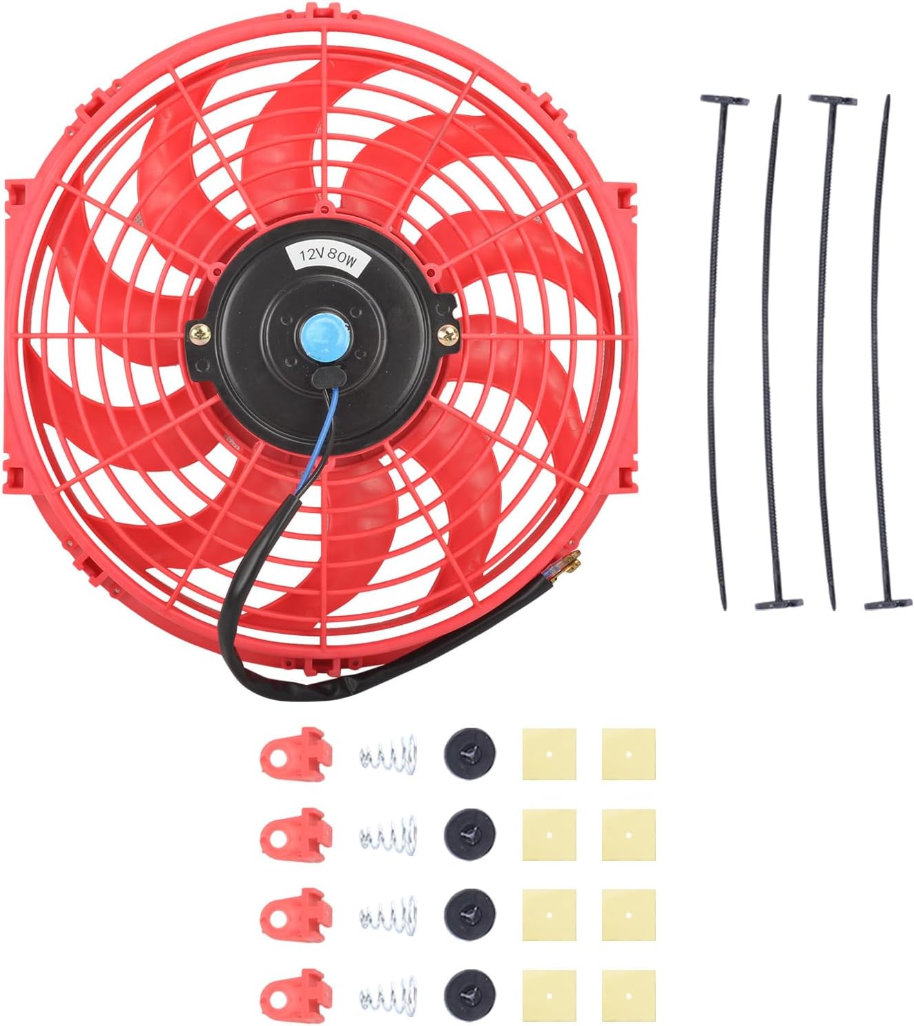 Kit ventilador radiador eléctrico 12" 12V 80W