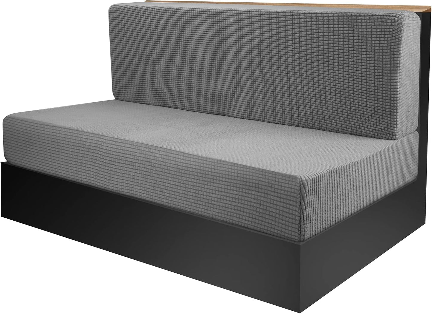 Fundas elásticas cojín comedor autocaravana gris