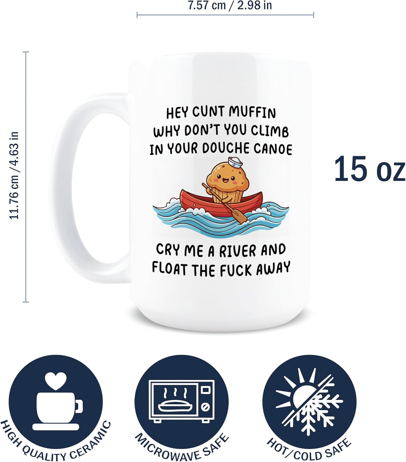 Taza cerámica sarcástica 15oz regalo para mujer