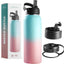 Botella agua acero inox doble pared taza viaje bebidas
