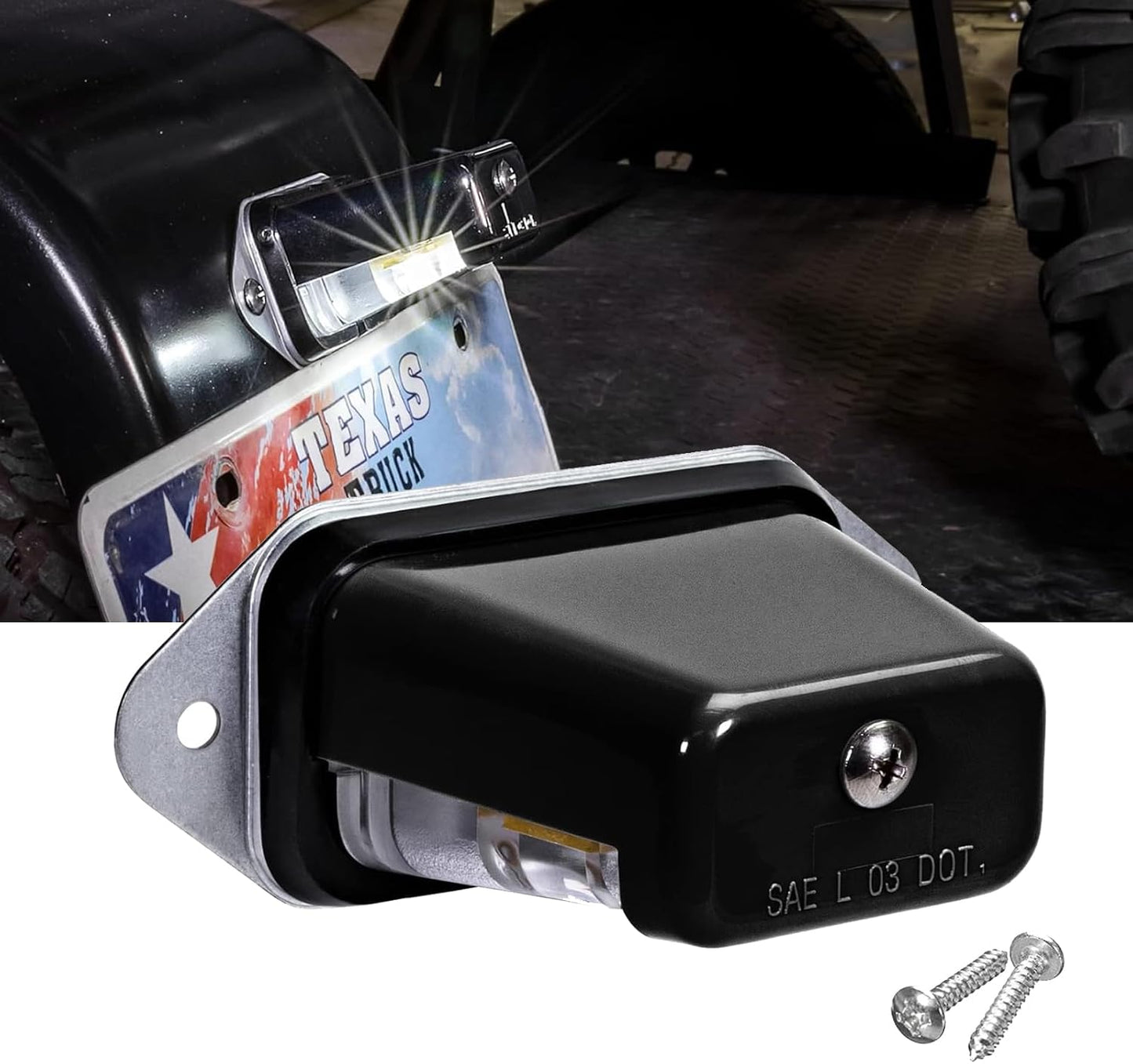 Luz matrícula LED universal 12V/24V impermeable coche remolque