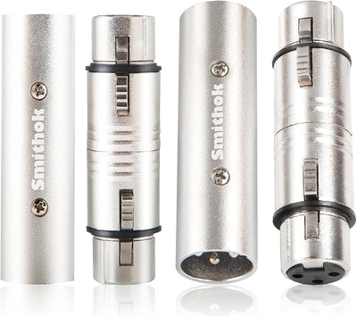 Pack 4 conectores XLR macho a macho y hembra a hembra
