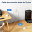 Cable extensión doble 12ft con 6ft USB C y 2 USB A 3 salidas