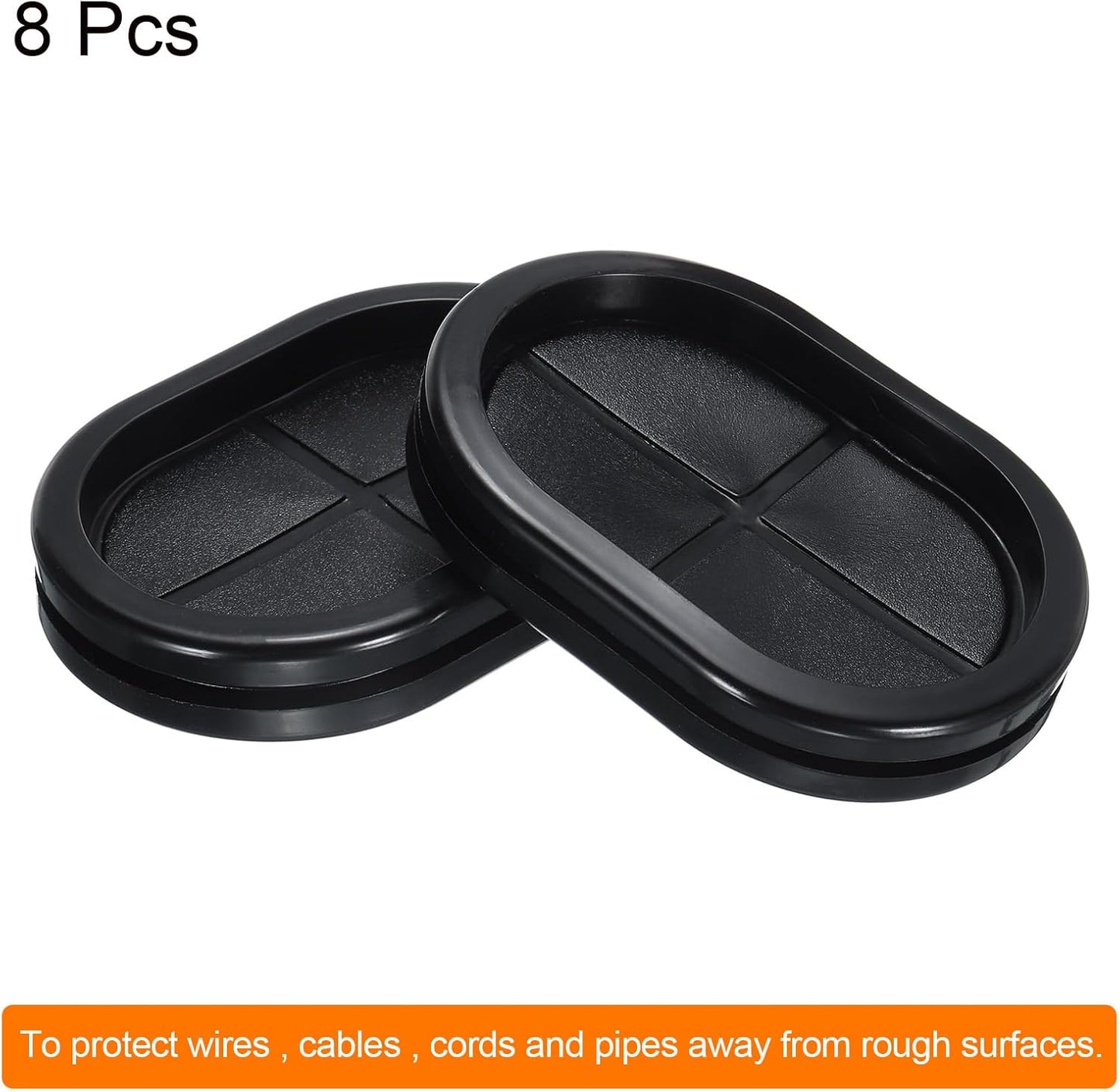 Ojal goma montaje ovalado doble cara 8pcs