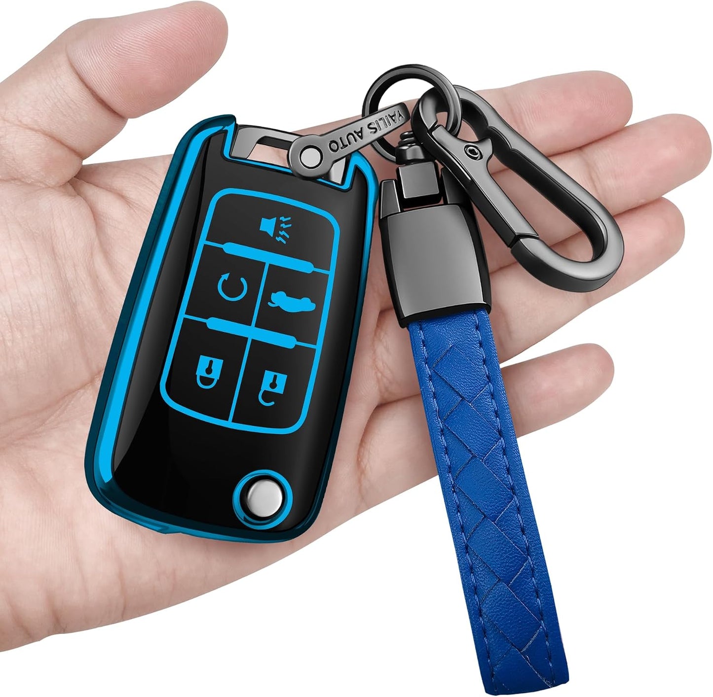 Funda llavero Chevrolet comp 5 botones Azul