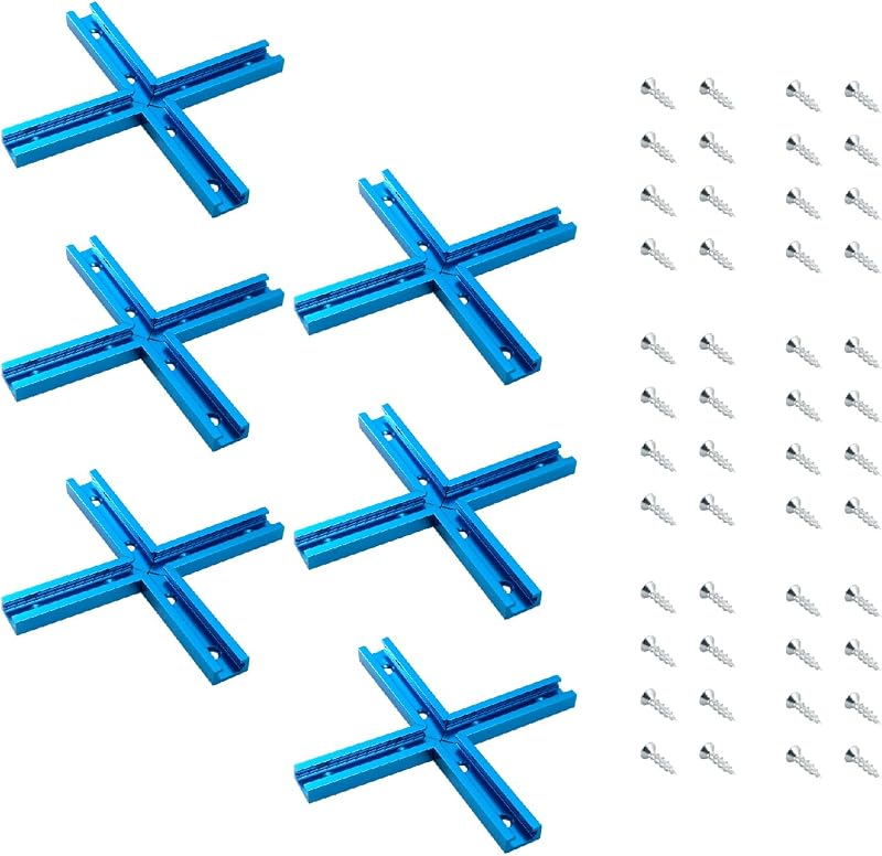 Kit intersección T 3pulg madera 6 Pzas para pista T