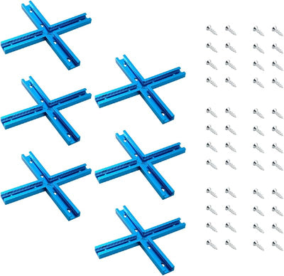 Kit intersección T 3pulg madera 6 Pzas para pista T