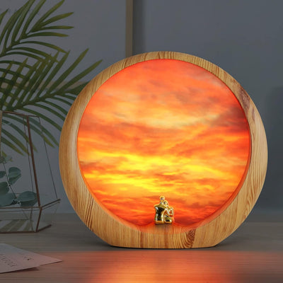Lámpara puesta de sol regulable decoración hogar mesa sala