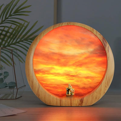 Lámpara puesta de sol regulable decoración hogar mesa sala