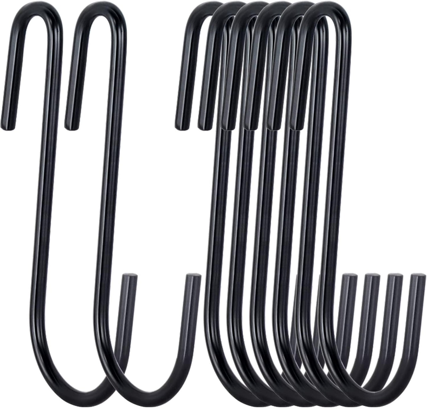 30 Ganchos S Negro 3" para Utensilios Cocina
