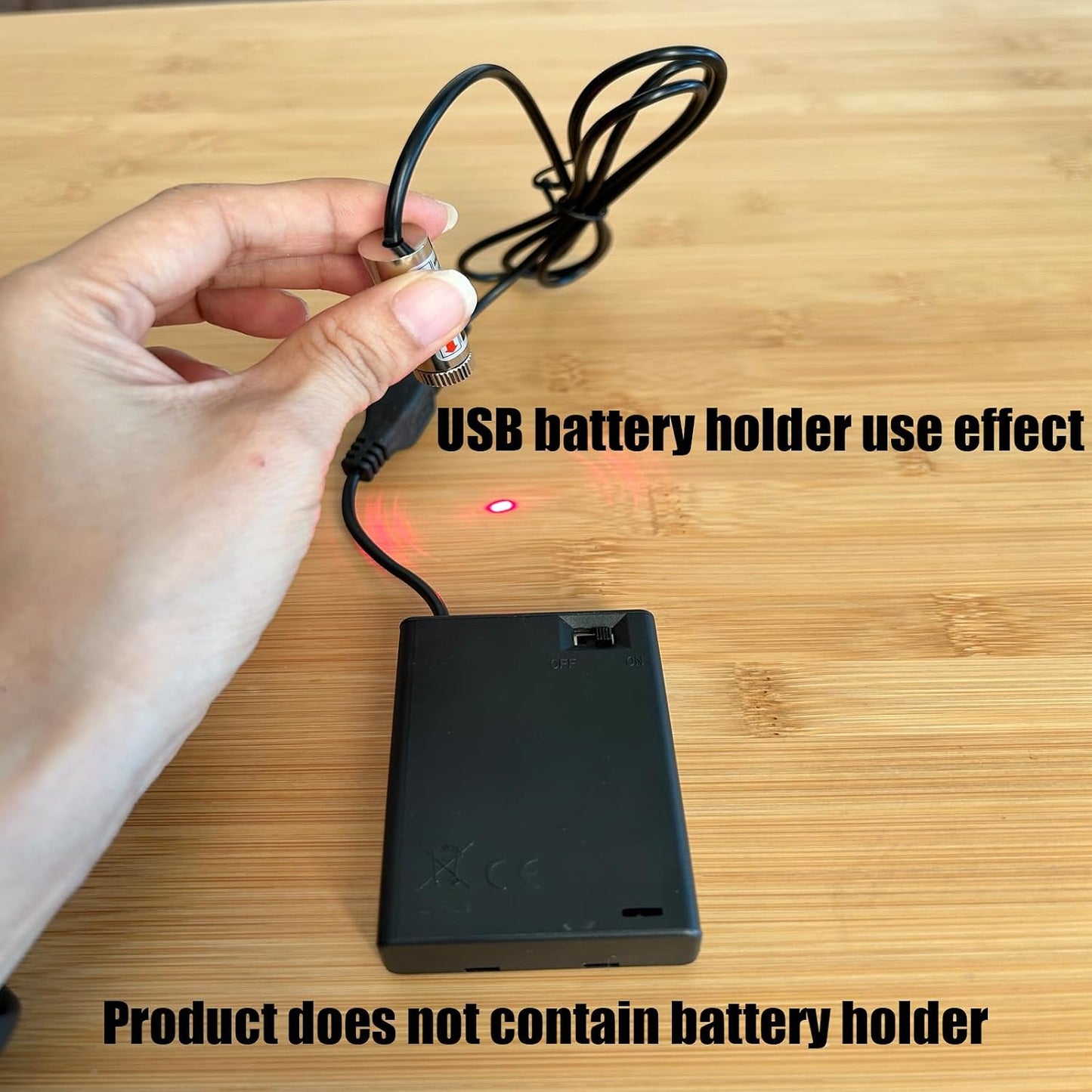Módulo láser rojo industrial ajustable 39" conector USB 12mm