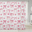 Cortinas ducha niña lazo frutas tropicales impermeables