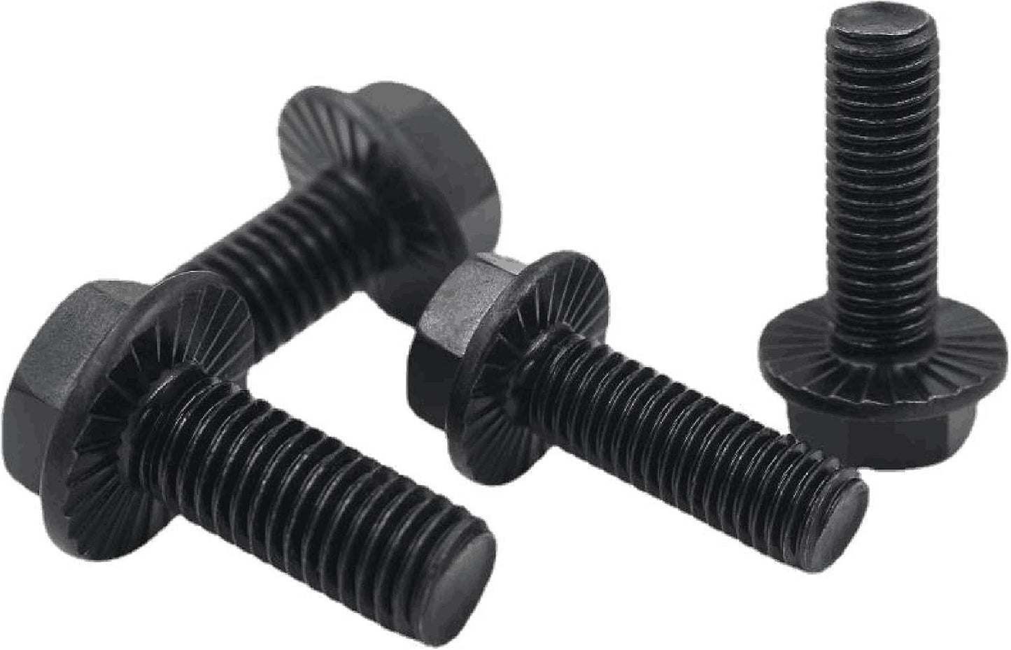 10 Pernos Brida Dentada M6 x 1.969pulg Acero Carbono Grado 10.9