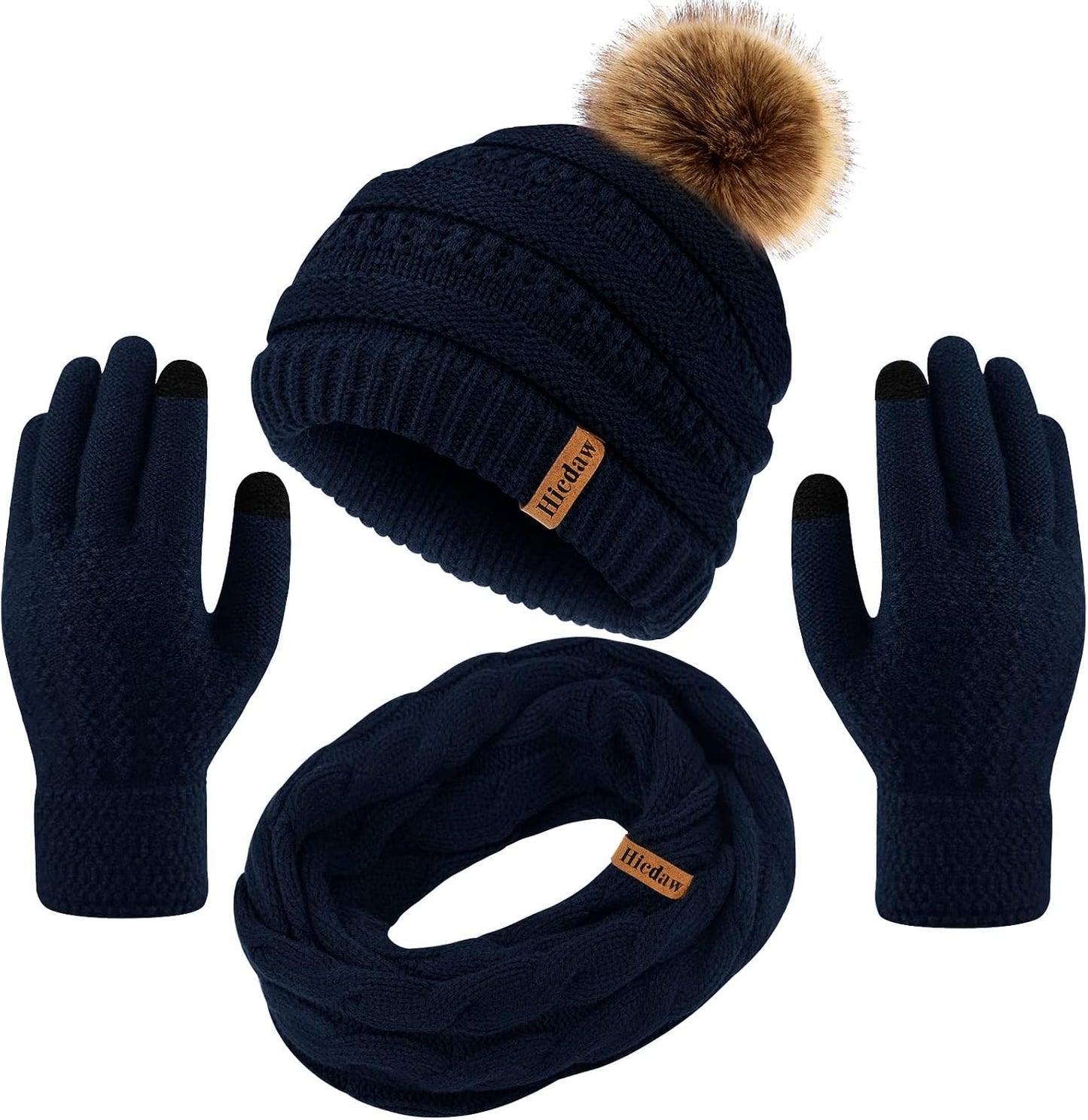 Gorro bufanda y guantes invierno mujer